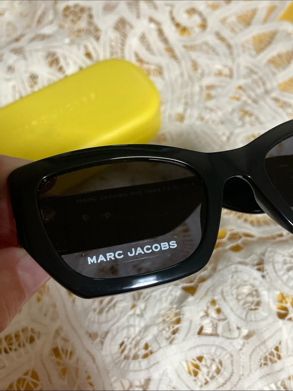 Marc Jacobs Black Sunglasses with Yellow Case